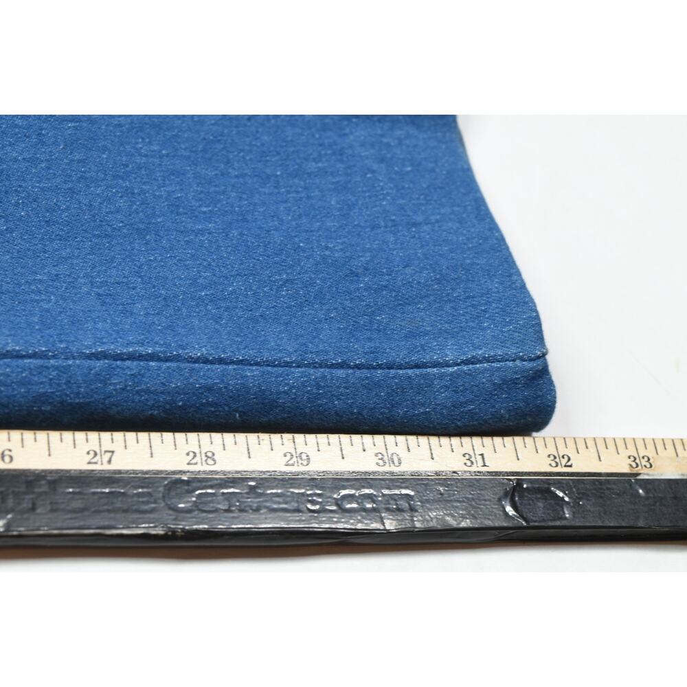 SEZANE Denim Trousers Womens 42 Blue Relaxed Fit Wide-Leg High-Rise - Picture 10 of 13